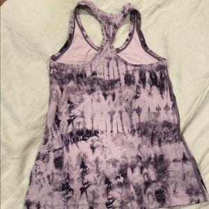 Purple Tie Front Tank Top with Tie-Dye Style